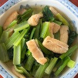 小松菜と揚げ油の煮浸し